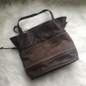 🛍️ Brown purse with chain like detail